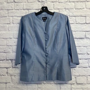Leslie Fay Button Down Jacket Blazer Blue Size 10 - Bild 1 von 8