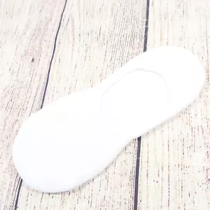 1 Par No Show Blanco Mocasín Talla Única Acolchada SOCKS Hombre Nuevo - Imagen 1 de 4
