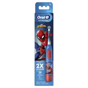 Oral B Spiderman Kids Battery Powered Toothbrush Extra Soft Bristles 3 Years+ - Picture 1 of 7