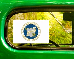 2 CHICOPEE MASSACHUSETTS FLAG DECALs Sticker Bogo For Car Bumper Free Shipping - Picture 1 of 1