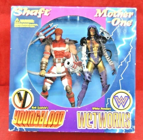 McFarlane Toys Youngblood Wetworks Shaft Mother-One Figure Set New Sealed 5527 Cover