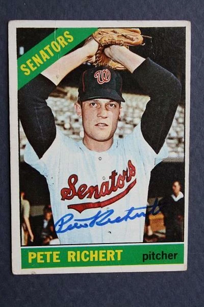 Washington Senators Pete Richert signed / autographed 1966 Topps baseball card- - Изображение 1 из 1