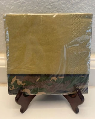 Servilletas militares camufladas para fiesta/cumpleaños para bebidas 16 unidades Foto 1 de 2