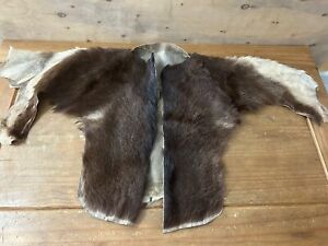 Real Animal Fur & Suede Native American Indian Coat Jacket Cape Used Collectable