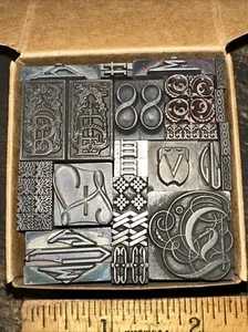 Print Blocks “ Lead Ornamental Borders Dingbats ” Variety of Designs! #34 - Picture 1 of 17