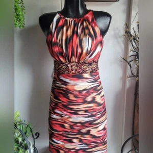 JS Boutique Halter Sheath Dress Sz. 4 - Picture 1 of 8