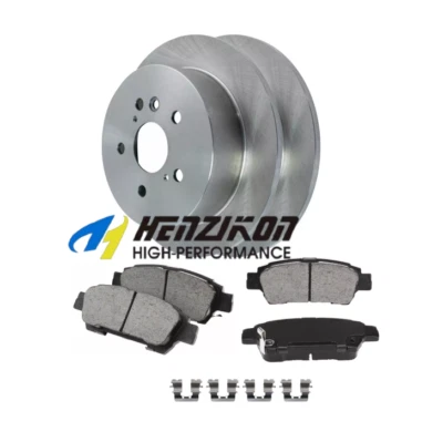 Rotores de disco trasero y pastillas de freno para Toyota Sienna 2004-2008 2009 2010 3,3 L 3,5 L Foto 1 de 4