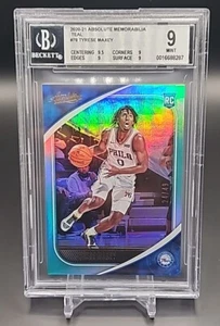 Tyrese Maxey 2021 Absolute Memorabilia Teal Holo Hobby RC SP/49 BGS 9 POP 1 - Imagen 1 de 2
