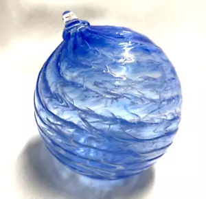 Ornament - blaue mundgeblasene Glaskugel - Bild 1 von 1