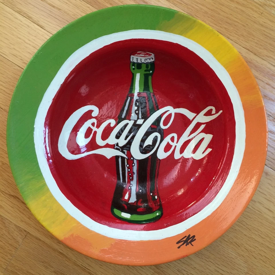 STEVE KAUFMAN "ALL" original Coca Cola painting drawing SIGNED COA - Image 1 of 4