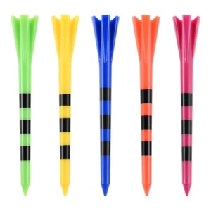 Golf Tees Plastic 3-1/4 inch Golf Tees with  5-prong head cup Colored Golf Tees - Picture 1 of 17