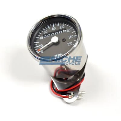 Mini Universal Motorcycle Mechanical 160 MPH Speedo Speedometer Gauge 2240=60MPH - Image 1 of 3