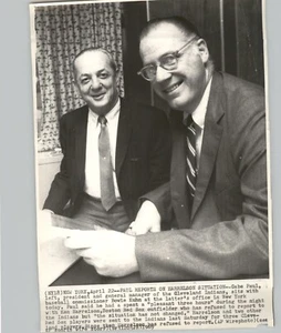 Foto de prensa vintage 1969 presidente de béisbol de los indios de cleveland gabe paul - Imagen 1 de 2