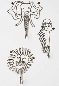 Gancho Anthropologie PHYLA Metal LORO LEÓN Pájaro Pared Safari Grande 7" Colgador Nuevo con etiquetas - Imagen 1 de 6