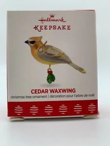Hallmark Keepsake Miniature Ornament BEAUTY OF BIRDS Cedar Waxwing Mini NEW 2017 - Picture 1 of 2