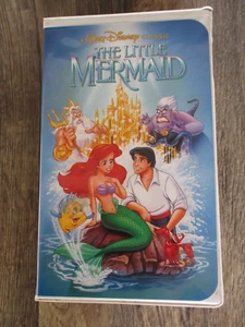 Disney The Little Mermaid (VHS, 1989, Black Diamond Edition) BANNED COVER #190 - Picture 1 of 3
