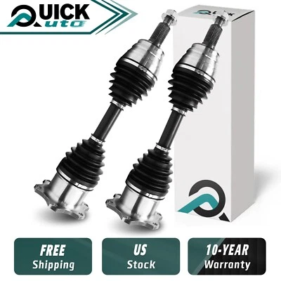 Pair Front CV Axle for GMC Chevy Silverado Sierra 1500 2500 3500 H2 4WD - Image 1 of 4