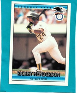 RICKEY HENDERSON # 30 - 1992  Donruss Baseball Card NR-MT