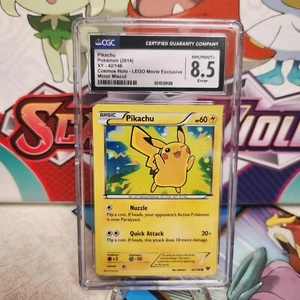 CGC 8.5 Pikachu 42/146 Cosmos Holo - Lego Movie Exclusive - Pokemon TCG *ERROR* - Picture 1 of 2
