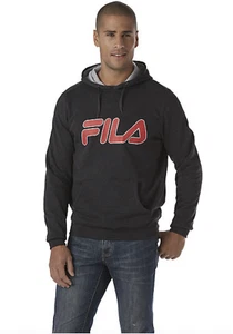 Felpa con cappuccio pullover Fila uomo taglia: GRANDE logo a contrasto colore: GRIGIO SCURO ANTRACITE - Foto 1 di 3