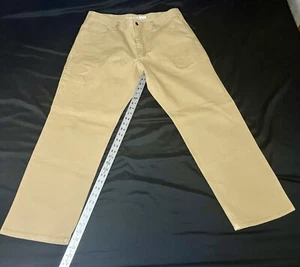 Carhartt Pants Mens 38x30 Relaxed Fit Khaki Work Outdoor Tan Denim NEW - Picture 1 of 4