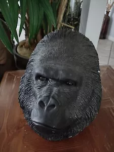 Awesome großer geformter Sandikast Silverback Gorilla-Kopf von Sandra Brue - 1997 - Bild 1 von 12