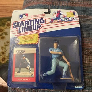 KEVIN SEITZER Kansas City Royals Starting Lineup SLU MLB 1988 Figure & Card NEW - Picture 1 of 3