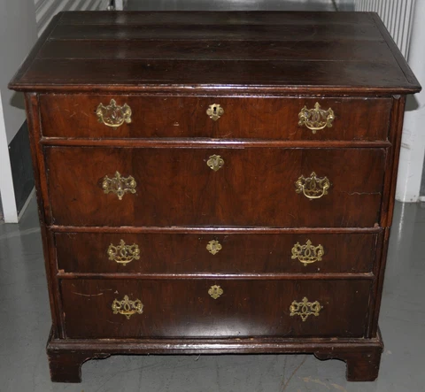 Early American George III Mahogany Chest of Drawers 18th c Cover