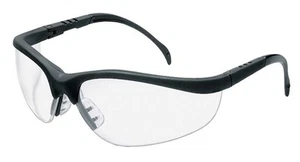 CREWS MATTE BLACK CLEAR LENS SAFETY GLASSES KD110 NEW - Picture 1 of 1