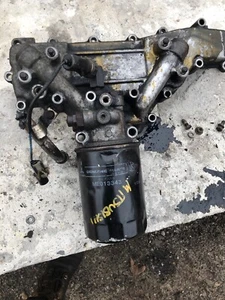 2000 MITBUSHI FUSO 6D34-1AT2 OIL COOLER BASE FILTER # ME 013343 SEE PICS - Picture 1 of 5