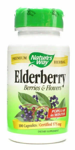 Nature’s Way Black Elderberry 575mg Capsules - 100 Count