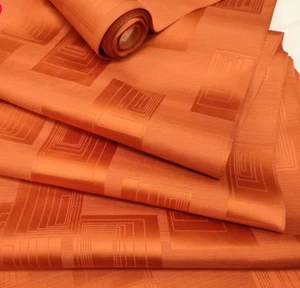 Orange Sunset Nishijin Jacquard Silk UnUsed BOLT By the Yard Kimono Fabric BSNA - Picture 1 of 8