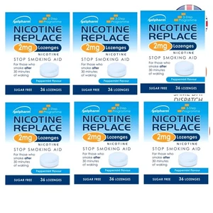 6x Galpharm Nicotine Lozenges Peppermint Sugar Free 2mg -36 Lozenges (Total 216) - Picture 1 of 4