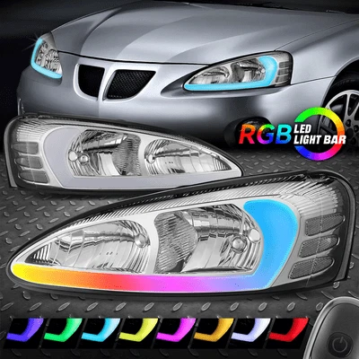 [Arranque animado secuencial RGB LED DRL] para faros cromados Grand Prix 04-08 Foto 1 de 4