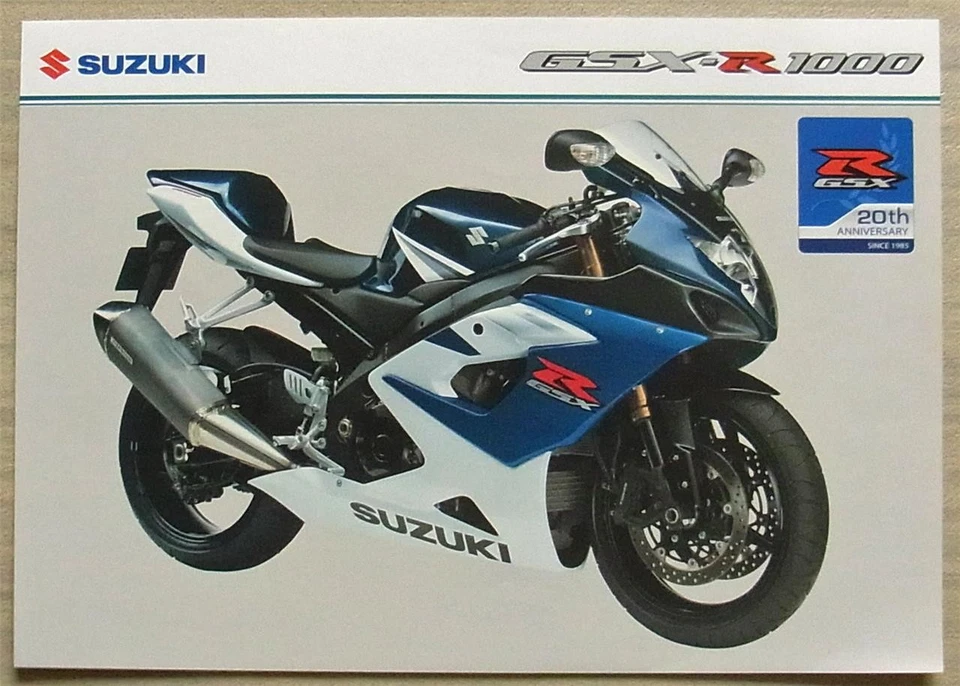 SUZUKI GSX-R1000 MOTORCYCLE Sales Spec Leaflet April 2005 #MB05 GSX-R1000-LEAF - Image 1 of 2