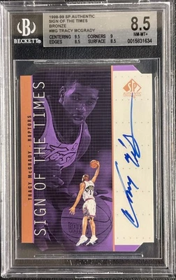 1998 UPPER DECK SP AUTHENTIC SIGN OF THE TIMES #MG TRACY MCGRADY AUTO BGS 8.5 - Image 1 of 3