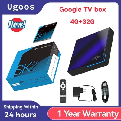 Smart TV Box SK2 Google TV Android TV 12 Realtek RTD1325 4GB 32GB WIFI6 BT5.2 4K - Bild 1 von 4