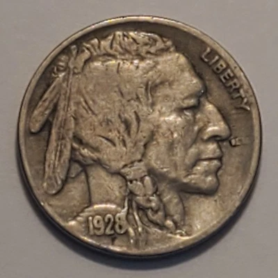 Nicer low mintage 1928 S Buffalo Head Nickel - Image 1 of 2