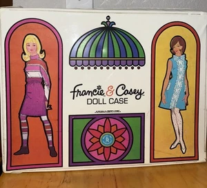 Vintage 1966 Francie and Casey White Mattel Double Doll Case Hard to Find - Picture 1 of 16