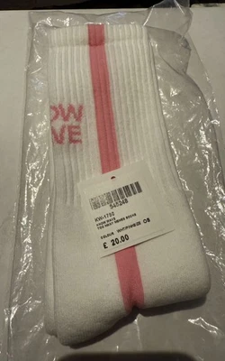 Brand New Dover Street Market Know Wave - Too Many Memes Socks, Wht/Pnk One Size - Image 1 of 2