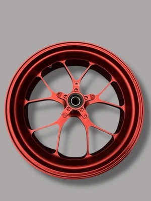 Aprilia RSV4 Factory Rear Wheel OEM EVO Forged 6x17 Red 2B006231 Bent - Image 1 of 4