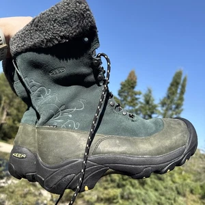 Stivali invernali Keen Hoodoo II Mid da donna taglia 8,5 verdi scamosciati impermeabili isolati - Foto 1 di 21
