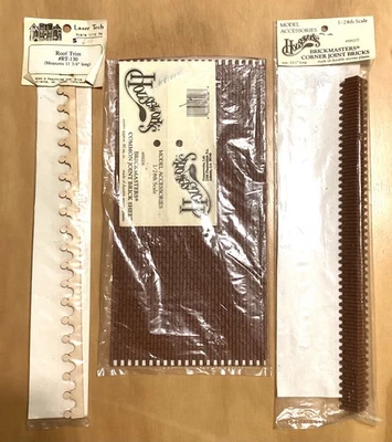 Houseworks Model Accessories Brick Sheet & Corner Joint Roof Trim 1/24 & 1/12 G7 - Image 1 of 4