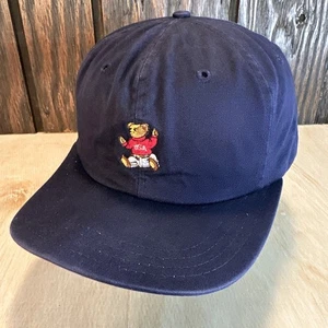 Cappello vintage Polo Sport Bear strapback papà berretto blu navy made in USA anni 90 - Foto 1 di 14