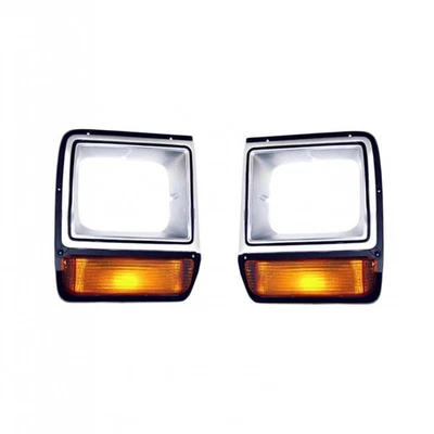 Bisel de faros lado conductor y pasajero para Dodge W150/W250/W350 1986-1990 Foto 1 de 4