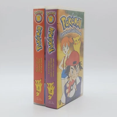 Lote x2 VHS PAL Pokemon n⁰ 1 y 2 audio castellano originales vintage Anime serie - Imagen 1 de 4