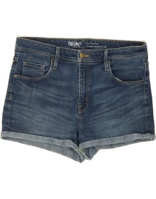 MOSSIMO Womens High Waist Denim Shorts US 14 XL W32  Blue Cotton AG12 — 第 1/3 张图片