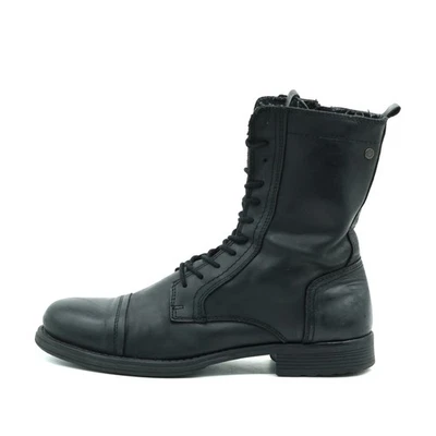 Jack & Jones Herren Stiefel Schwarz Leder Mitte EU 43 - Bild 1 von 4