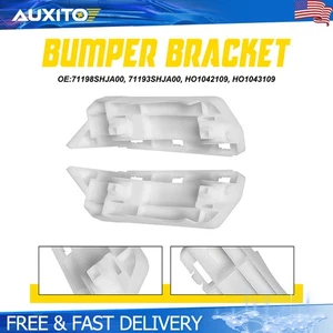 Fits 2005-2010 Honda Odyssey Bumper Bracket Pair White Front Driver Passenger - Picture 1 of 11