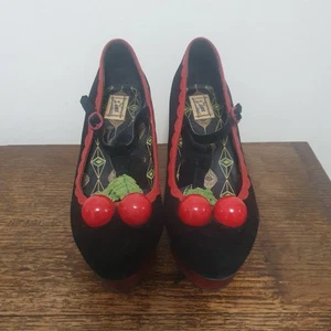 Miss L Fire Cherry Wedges Suede Size 9AU or EU40 - Picture 1 of 13